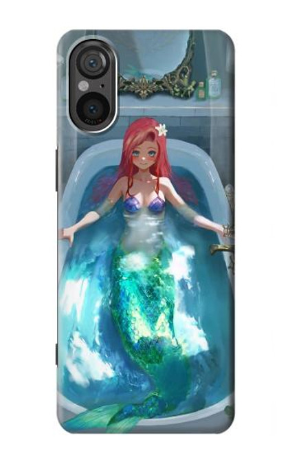 S3911 Cute Little Mermaid Aqua Spa Hülle Schutzhülle Taschen für Sony Xperia 5 V