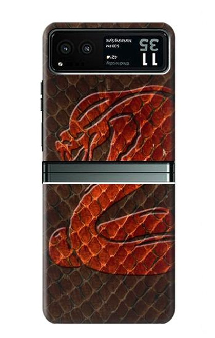 S0663 Cobra Snake Skin Hülle Schutzhülle Taschen für Motorola Razr 40