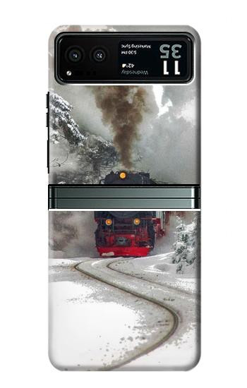 S1509 Steam Train Hülle Schutzhülle Taschen für Motorola Razr 40