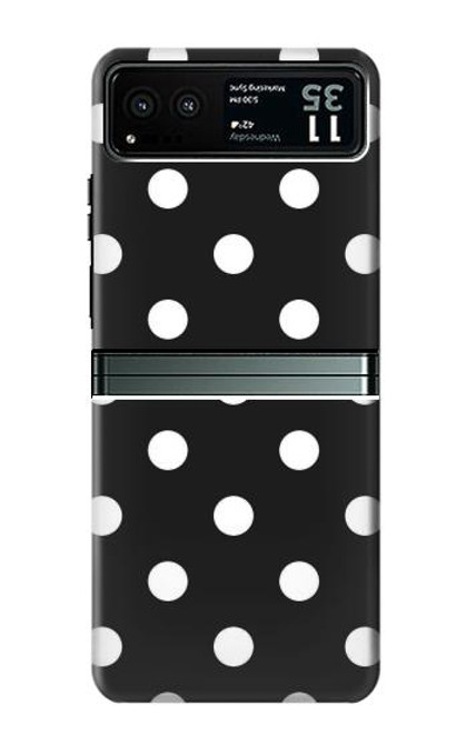 S2299 Black Polka Dots Hülle Schutzhülle Taschen für Motorola Razr 40