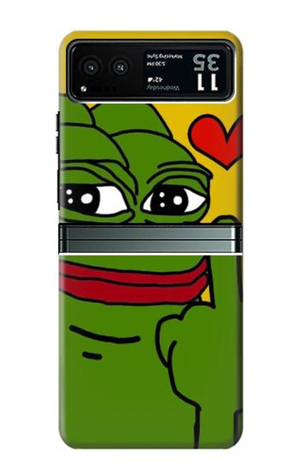 S3945 Pepe Love Middle Finger Hülle Schutzhülle Taschen für Motorola Razr 40