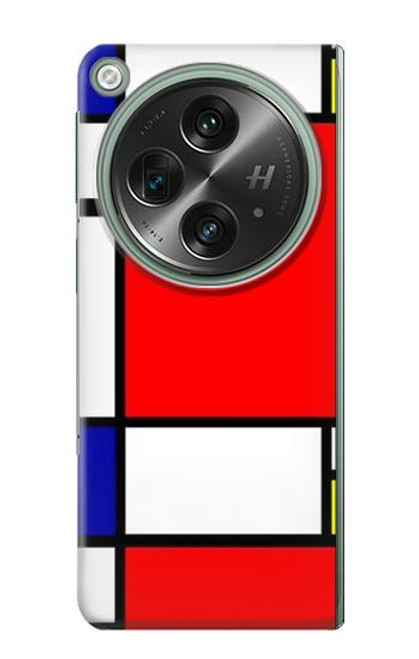 S0157 Composition Red Blue Yellow Hülle Schutzhülle Taschen für OnePlus OPEN