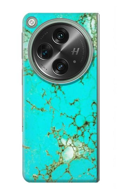 S2377 Turquoise Gemstone Texture Graphic Printed Hülle Schutzhülle Taschen für OnePlus OPEN