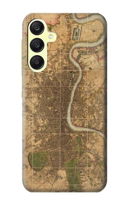 S3230 Vintage Map of London Hülle Schutzhülle Taschen für Samsung Galaxy A25 5G
