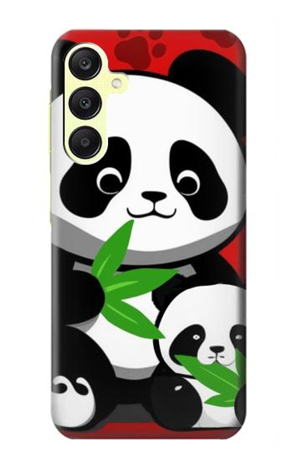 S3929 Cute Panda Eating Bamboo Hülle Schutzhülle Taschen für Samsung Galaxy A25 5G