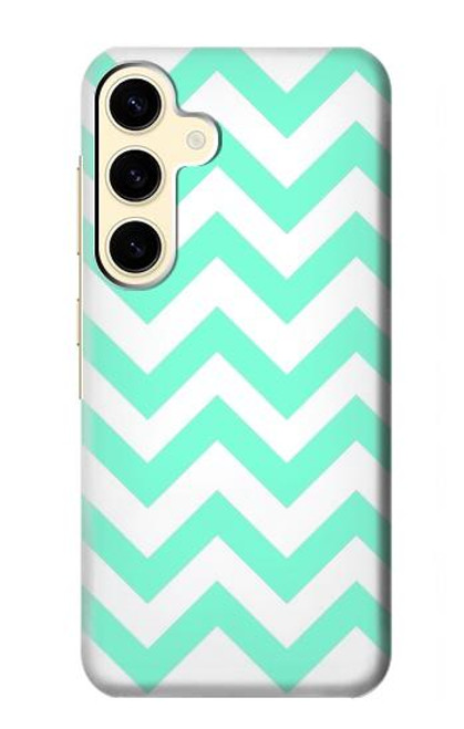 S1723 Mint Chevron Zigzag Hülle Schutzhülle Taschen für Samsung Galaxy S24