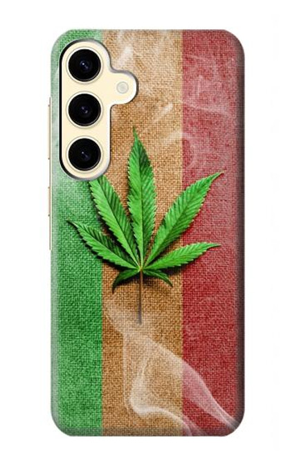 S2109 Smoke Reggae Rasta Flag Hülle Schutzhülle Taschen für Samsung Galaxy S24