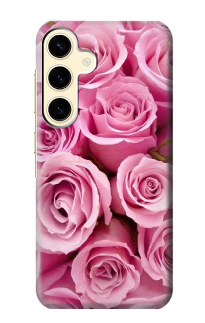 S2943 Pink Rose Hülle Schutzhülle Taschen für Samsung Galaxy S24