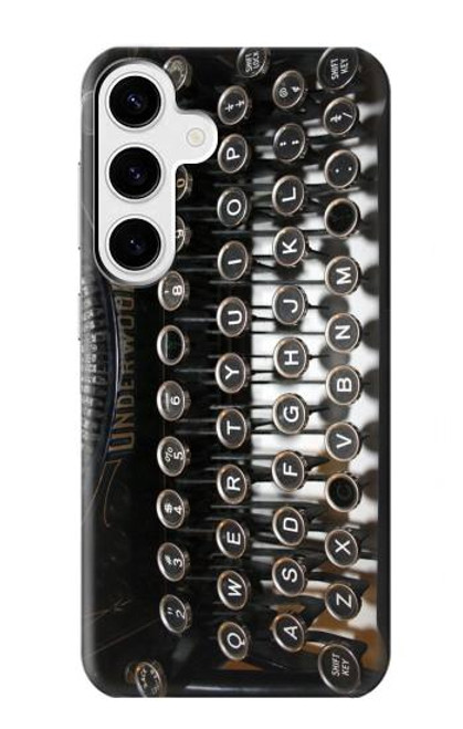 S0620 Typewriter Hülle Schutzhülle Taschen für Samsung Galaxy S24 Plus