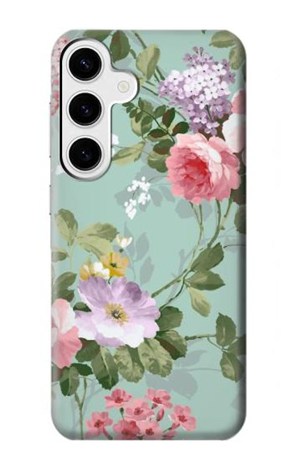 S2178 Flower Floral Art Painting Hülle Schutzhülle Taschen für Samsung Galaxy S24 Plus
