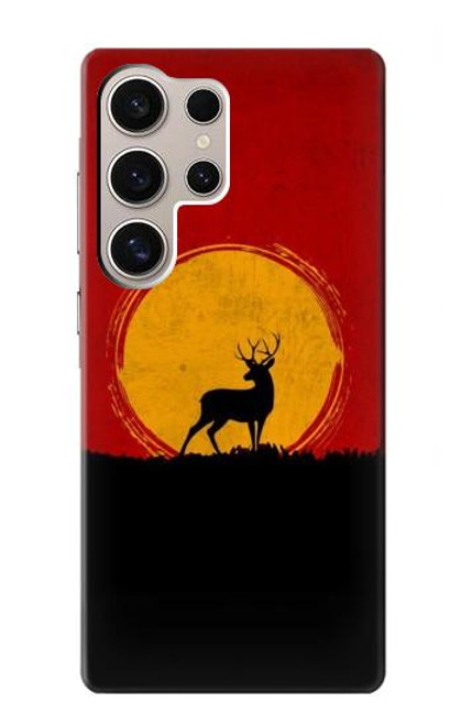 S3513 Deer Sunset Hülle Schutzhülle Taschen für Samsung Galaxy S24 Ultra