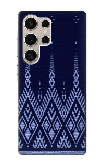 S3950 Textile Thai Blue Pattern Hülle Schutzhülle Taschen für Samsung Galaxy S24 Ultra