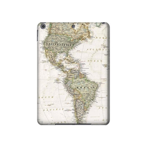 S0604 World Map Hülle Schutzhülle Taschen für iPad 10.2 (2021,2020,2019), iPad 9 8 7