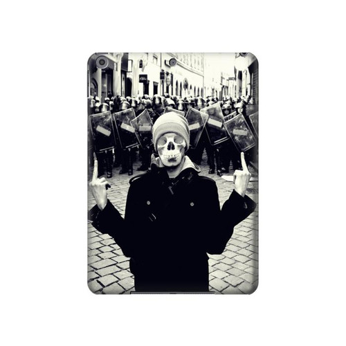 S1108 Skull Mask Man Protester Hülle Schutzhülle Taschen für iPad 10.2 (2021,2020,2019), iPad 9 8 7