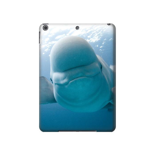 S1801 Beluga Whale Smile Whale Hülle Schutzhülle Taschen für iPad 10.2 (2021,2020,2019), iPad 9 8 7