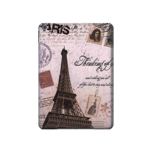 S2211 Paris Postcard Eiffel Tower Hülle Schutzhülle Taschen für iPad 10.2 (2021,2020,2019), iPad 9 8 7