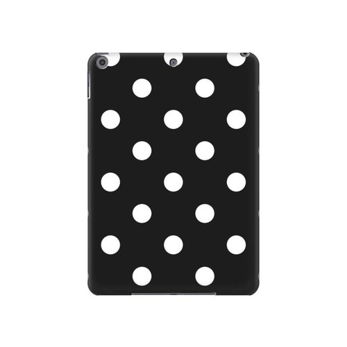 S2299 Black Polka Dots Hülle Schutzhülle Taschen für iPad 10.2 (2021,2020,2019), iPad 9 8 7