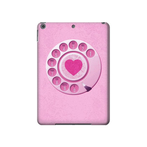 S2847 Pink Retro Rotary Phone Hülle Schutzhülle Taschen für iPad 10.2 (2021,2020,2019), iPad 9 8 7