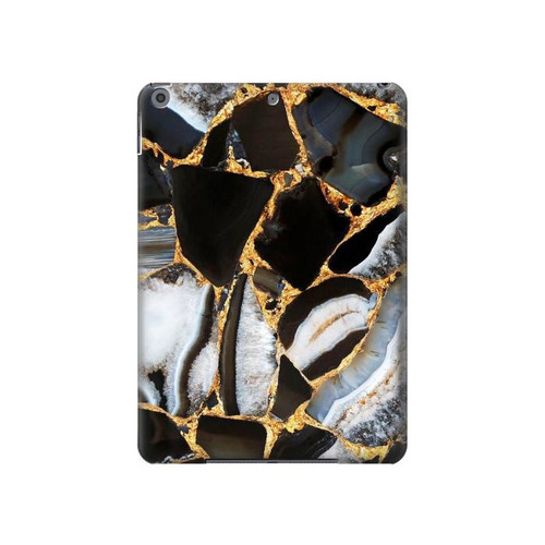 S3419 Gold Marble Graphic Print Hülle Schutzhülle Taschen für iPad 10.2 (2021,2020,2019), iPad 9 8 7
