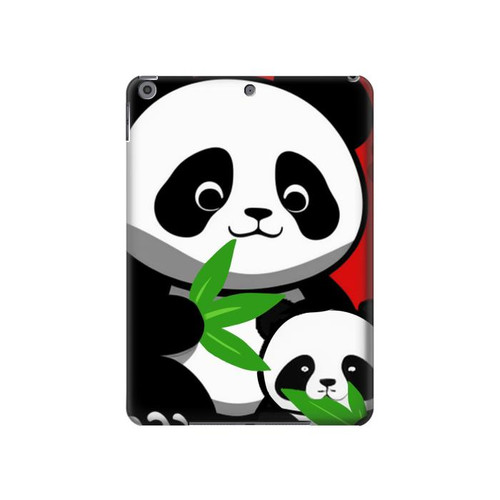 S3929 Cute Panda Eating Bamboo Hülle Schutzhülle Taschen für iPad 10.2 (2021,2020,2019), iPad 9 8 7
