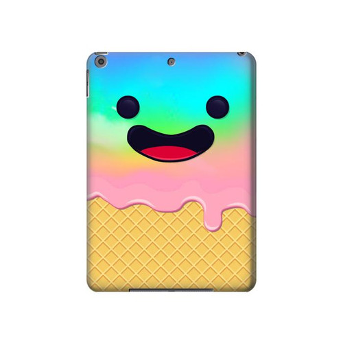 S3939 Ice Cream Cute Smile Hülle Schutzhülle Taschen für iPad 10.2 (2021,2020,2019), iPad 9 8 7