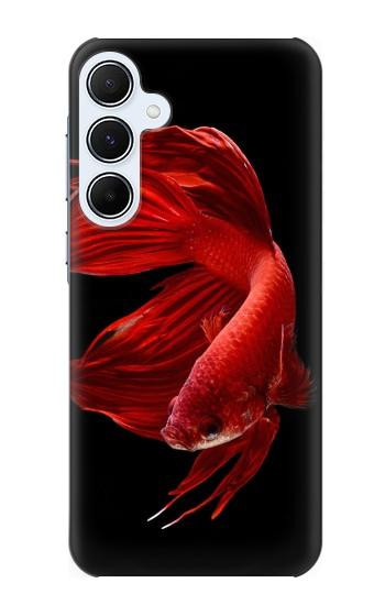 S2092 Red Siamese Fighting Fish Hülle Schutzhülle Taschen für Samsung Galaxy A55 5G