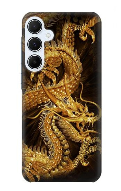 S2804 Chinese Gold Dragon Printed Hülle Schutzhülle Taschen für Samsung Galaxy A55 5G