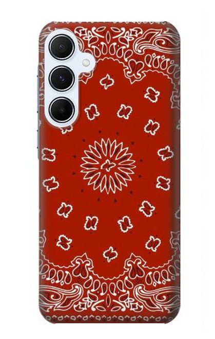 S3355 Bandana Red Pattern Hülle Schutzhülle Taschen für Samsung Galaxy A55 5G