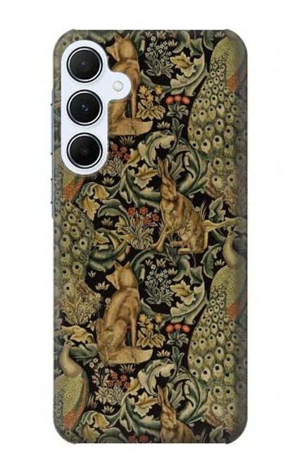 S3661 William Morris Forest Velvet Hülle Schutzhülle Taschen für Samsung Galaxy A55 5G