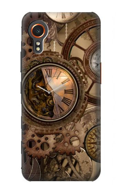 S3927 Compass Clock Gage Steampunk Hülle Schutzhülle Taschen für Samsung Galaxy Xcover7