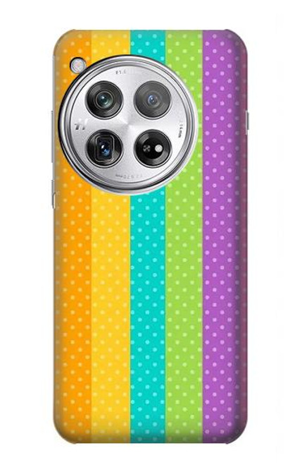 S3678 Colorful Rainbow Vertical Hülle Schutzhülle Taschen für OnePlus 12