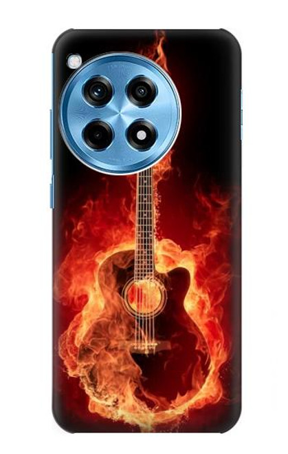 S0415 Fire Guitar Burn Hülle Schutzhülle Taschen für OnePlus 12R