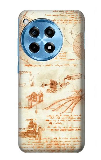 S0566 Technical Drawing Da Vinci Hülle Schutzhülle Taschen für OnePlus 12R