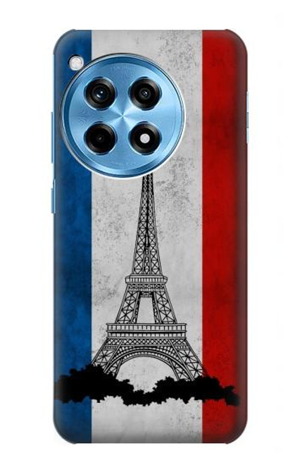 S2859 Vintage France Flag Eiffel Tower Hülle Schutzhülle Taschen für OnePlus 12R