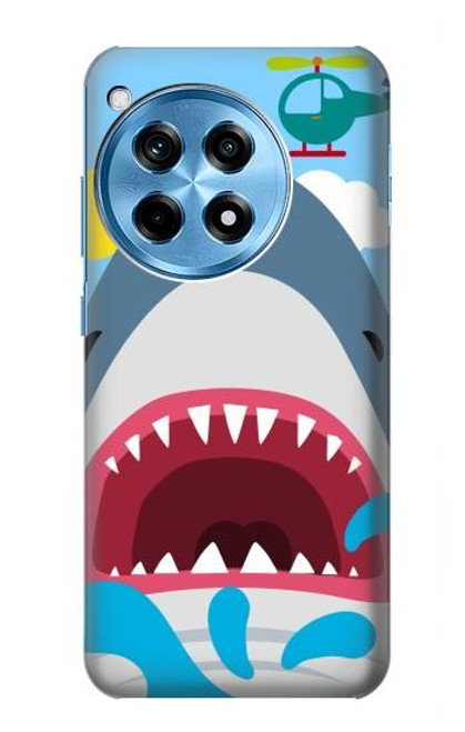 S3947 Shark Helicopter Cartoon Hülle Schutzhülle Taschen für OnePlus 12R