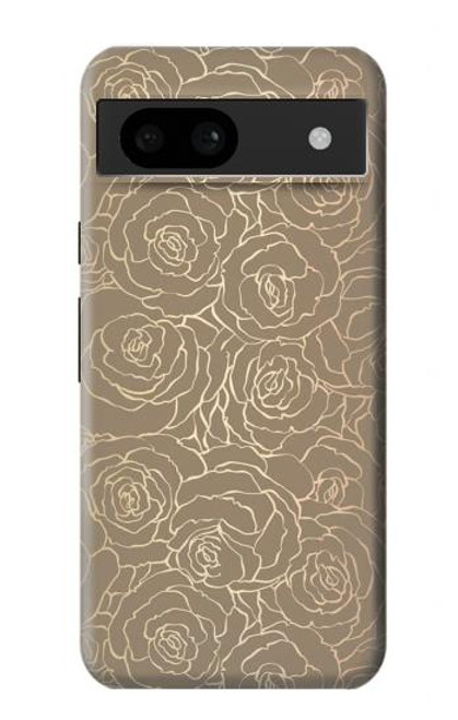 S3466 Gold Rose Pattern Hülle Schutzhülle Taschen für Google Pixel 8a