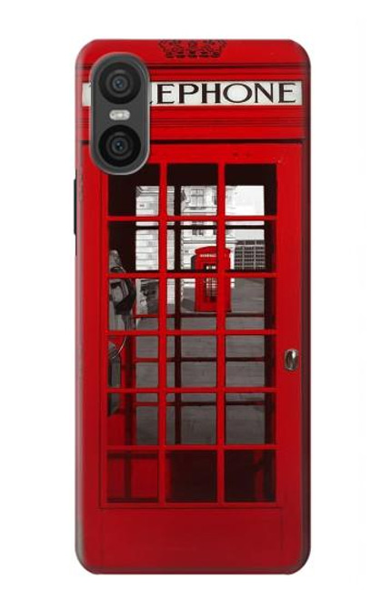 S0058 British Red Telephone Box Hülle Schutzhülle Taschen für Sony Xperia 10 VI