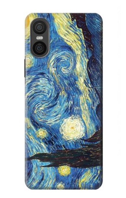 S0213 Van Gogh Starry Nights Hülle Schutzhülle Taschen für Sony Xperia 10 VI
