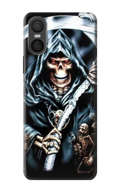 S0295 Grim Reaper Hülle Schutzhülle Taschen für Sony Xperia 10 VI