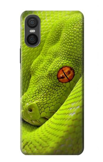 S0785 Green Snake Hülle Schutzhülle Taschen für Sony Xperia 10 VI