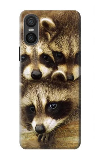 S0977 Baby Raccoons Hülle Schutzhülle Taschen für Sony Xperia 10 VI