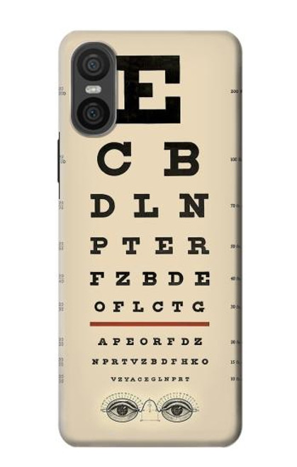 S2502 Eye Exam Chart Decorative Decoupage Poster Hülle Schutzhülle Taschen für Sony Xperia 10 VI