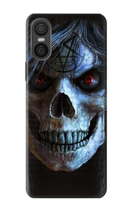 S2585 Evil Death Skull Pentagram Hülle Schutzhülle Taschen für Sony Xperia 10 VI