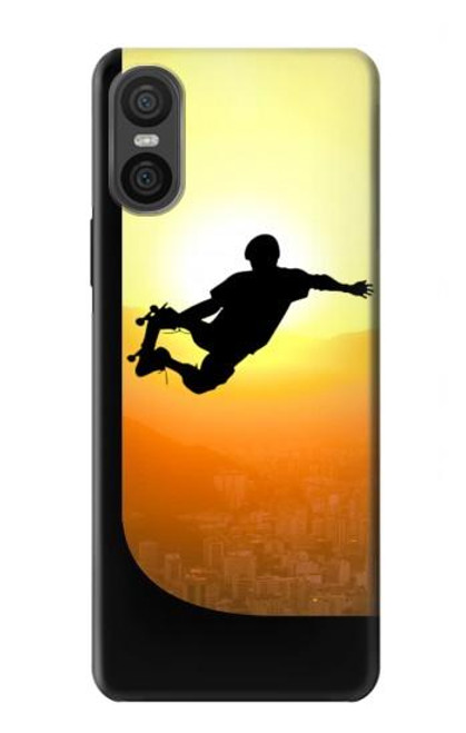 S2676 Extreme Skateboard Sunset Hülle Schutzhülle Taschen für Sony Xperia 10 VI