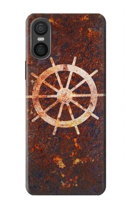 S2766 Ship Wheel Rusty Texture Hülle Schutzhülle Taschen für Sony Xperia 10 VI