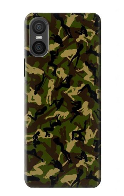 S3356 Sexy Girls Camo Camouflage Hülle Schutzhülle Taschen für Sony Xperia 10 VI