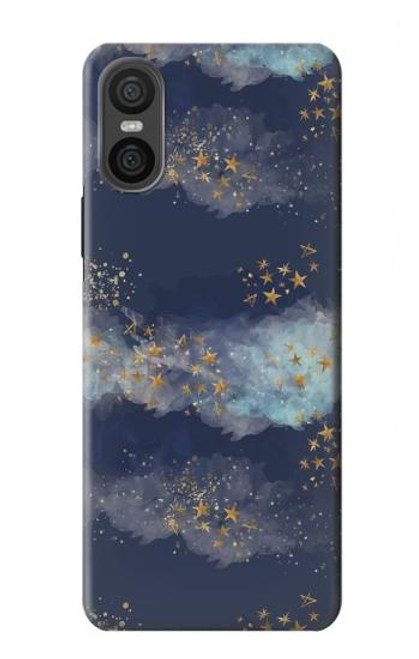S3364 Gold Star Sky Hülle Schutzhülle Taschen für Sony Xperia 10 VI