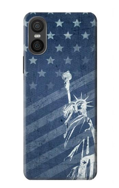 S3450 US Flag Liberty Statue Hülle Schutzhülle Taschen für Sony Xperia 10 VI