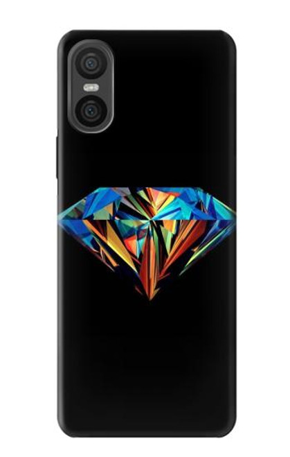 S3842 Abstract Colorful Diamond Hülle Schutzhülle Taschen für Sony Xperia 10 VI