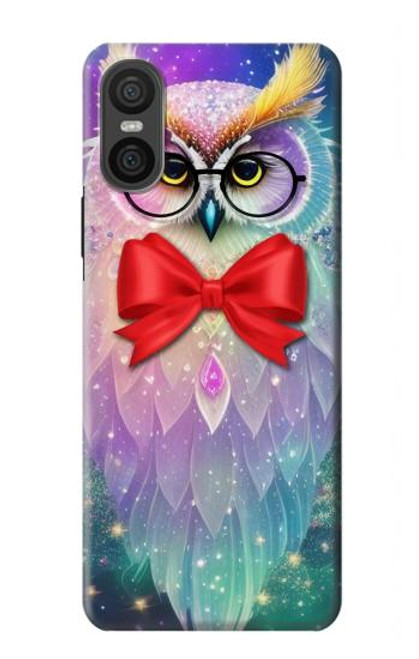S3934 Fantasy Nerd Owl Hülle Schutzhülle Taschen für Sony Xperia 10 VI
